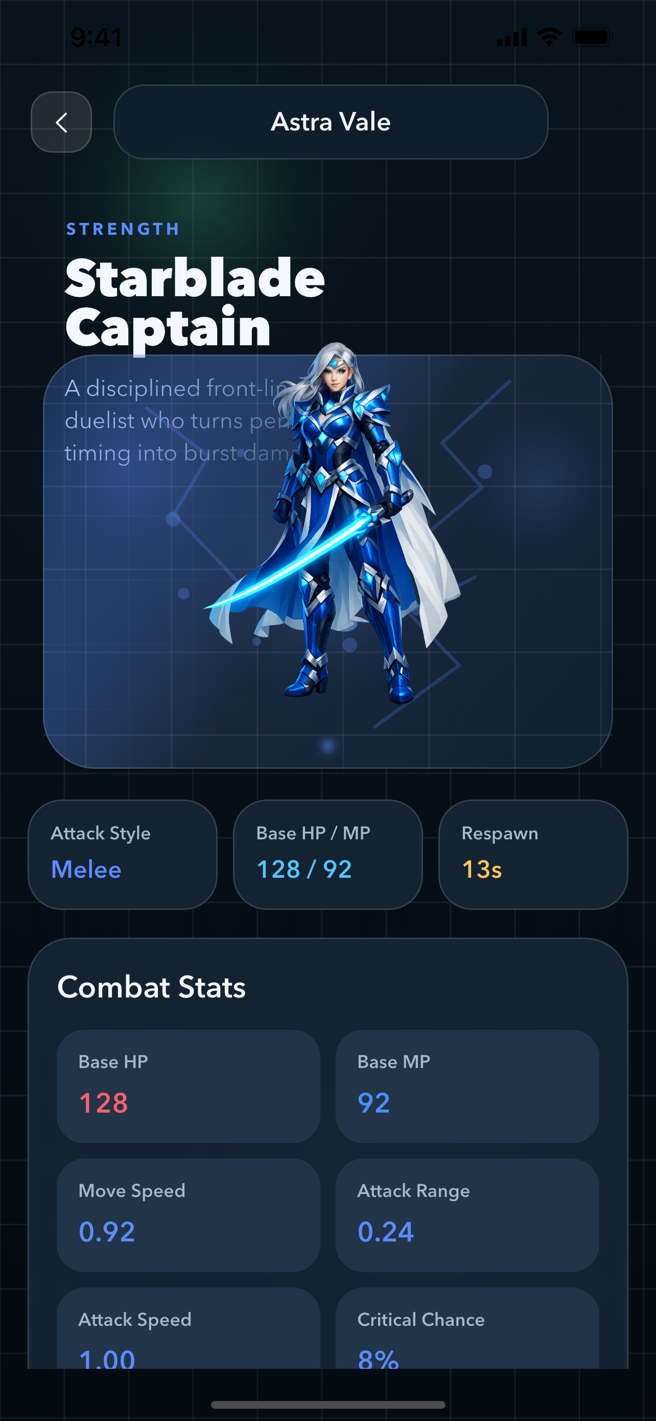 BattleShift Hero detail
